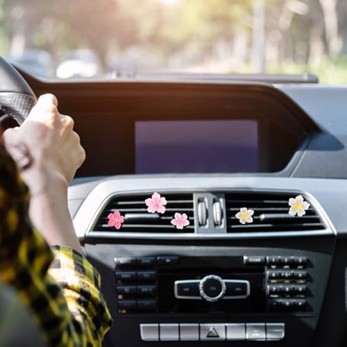 Tyqour 6 Stück Gänseblümchen Blume Auto Lufterfrischer Clip Air Outlet Lüfterfrischer Vent Clips Frauen Auto Parfüm Diffusor, Autozubehör Innenraum Deko Frauen Auto-Dekorationszubehör Innen
