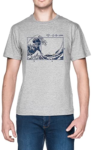 La Grande Vague De Fibonacci Gris Homme T-Shirt Grey Men's Tee