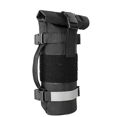 Rexmica Sacoches de Réservoir pour Moto de 1,0 Litre, Porte-Bouteille de Carburant à Fixer à la Moto ou au Sac à Dos Molle, Sac pour Réservoir de...