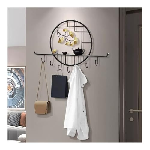 Perchero de pared para entrada solución al desorden de ropa y llaves 5