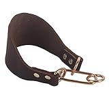 Hffheer Collar de Perro, Collar portátil Duradero para Mascotas, para Mascotas, Collar de Perro Blando, para Perro pequeño Galgo Whippet con Remache de fijación marrón