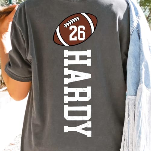 NAZENTI Custom Football Mom Shirt, Personalized Senior Shirts with Name, Cheer T-Shirt, Gift for Sport Day4