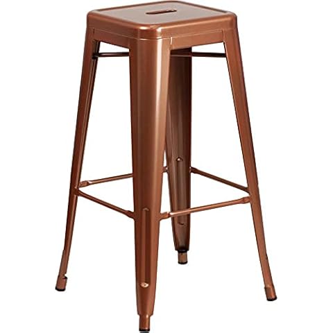 Flash Furniture Backless Copper Barstools Pack of 4 Cover