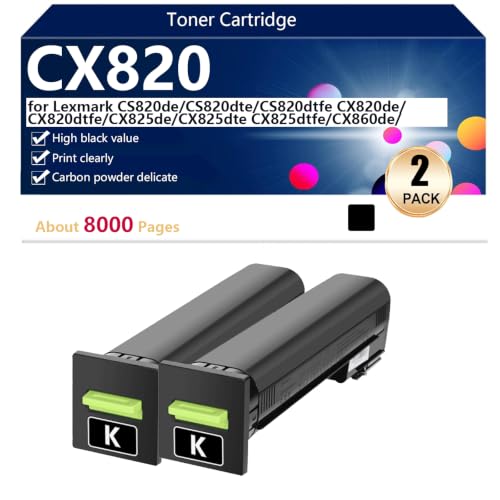 Toner CX820 Lexmark CS820dtfe noir pour soutenir le rythme des grands volumes au bureau