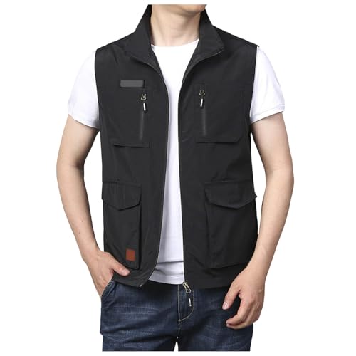 Gilet pour homme multi-poches avec rangement en tissu résistant