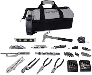 AmazonBasics 115 Piece Home Repair Tool Kit Set With Bag