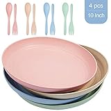 【Leicht zu Reinigen】Glattes Oberflächendesign, einfache Reinigung, keine Angst, Schmutz und Ablagerungen zu verbergen. Unsere Teller können mit UV-Ozon sterilisiert oder mit heißem Wasser gereinigt werden und sind bis zu 120 Grad Celsius temperaturbeständig.