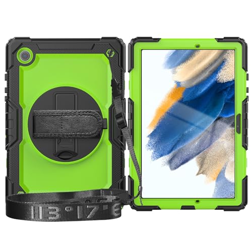 Étui Galaxy Tab A8 10.5 rotatif avec porte-crayon vert