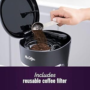 Mr. Coffee Programmable Coffee Maker 5 Cups with Auto Pause Glass Carafe Compact Design Black — photo 6 of 6