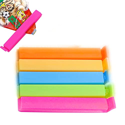 食品バッグ クリップ, 食品パッケージ用ポータブル シール クリップ 5 個, チップス、スナック、パン、ドライおよび冷凍食品、穀物、家庭用ペットフードのキッチンシーリング用品