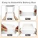 JOHOPACK 30pcs 8x8x2 Inch White Bakery Boxes Pie Boxes Cookie Box with window Chocolate Covered Strawberries Box for Christmas Valentine's Mother's Day
