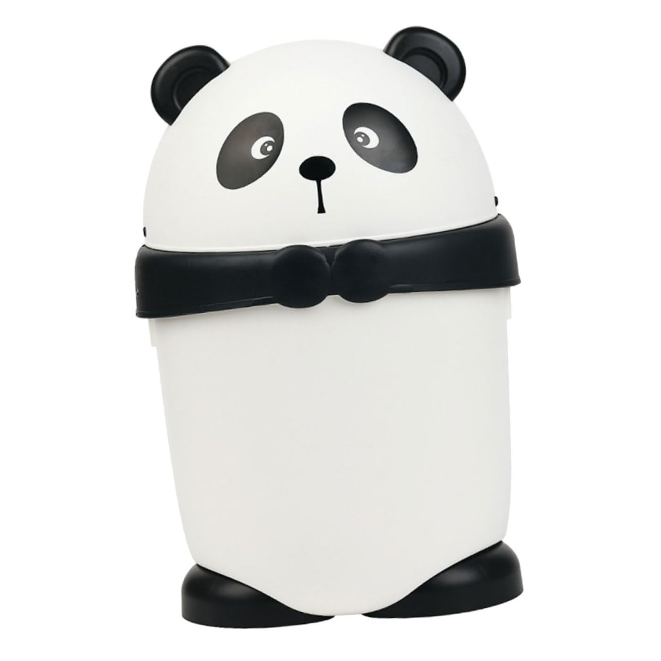 Trash Can Lid Cartoon Panda Garbage Bin Creative Decor Tiny Trash Bin for Desk