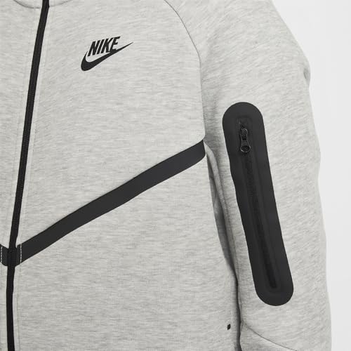 Nike Sportswear Tech Fleece Big Kids' Full-Zip Hoodie (Extended Size) (HV6166-063, ark Grey Heather/Dark Grey Heather)4