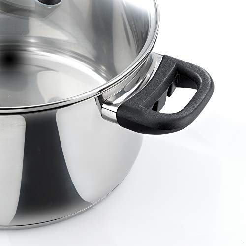 Karcher Set di Pentole Mia Include Coperchi in Vetro, Adatto ai Piani a Induzione, Acciaio Inox, 5 Pezzi - immagine 6