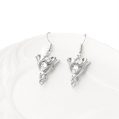 Arwen Evenstar/Elven Leaf Drop Earrings Lord of The Ring Earrings with Cubic Zirconia, Elvish Jewelry for Women4