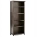 Simpli Home Amherst Solid Wood 5 Shelf Bookcase, Dark Brown