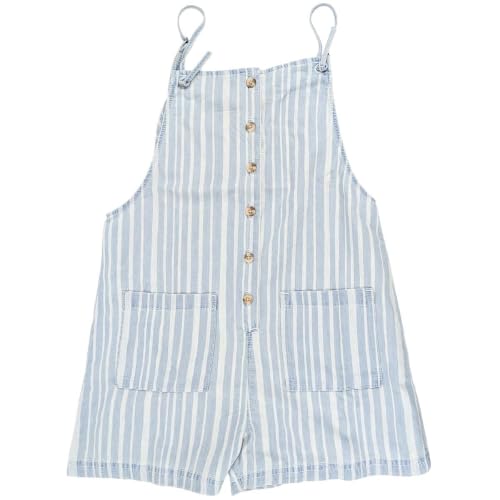 Image of Billabong Girls' Wave Watch Sleeveless Romper, Adjustable Spaghetti Straps, Front Pockets