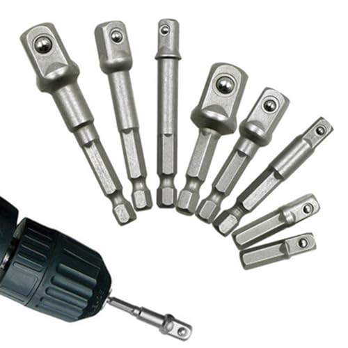 Aiweijia Impact Grade Socket Adapter Extension Set,8PCS Impact Driver Power Bit Set,1/4, 3/8, and 1/2 Drive for Drill and Cordless Screwdriver