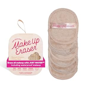 The Original MakeUp Eraser, 7-Day Set, Erase All Makeup With Just Water, Including Waterproof Mascara, Eyeliner, Foundation, Lipstick, Sunscreen, and More! (Sweet Cream), 7ct.