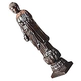 Statue de bouddha en plein air : bon matériau en bois sélectionné, surface lisse, toucher confortable, délicat et pratique.