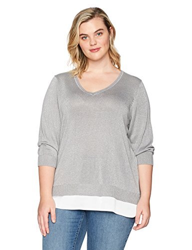 Lurex 2fer Sweater, Heather 