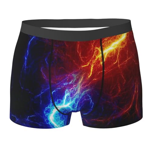 Lightning Boxer Briefs Mans Underwear Moisture Wicking Elastic Belt Boxers Breathable Ball Pouch Short Briefs