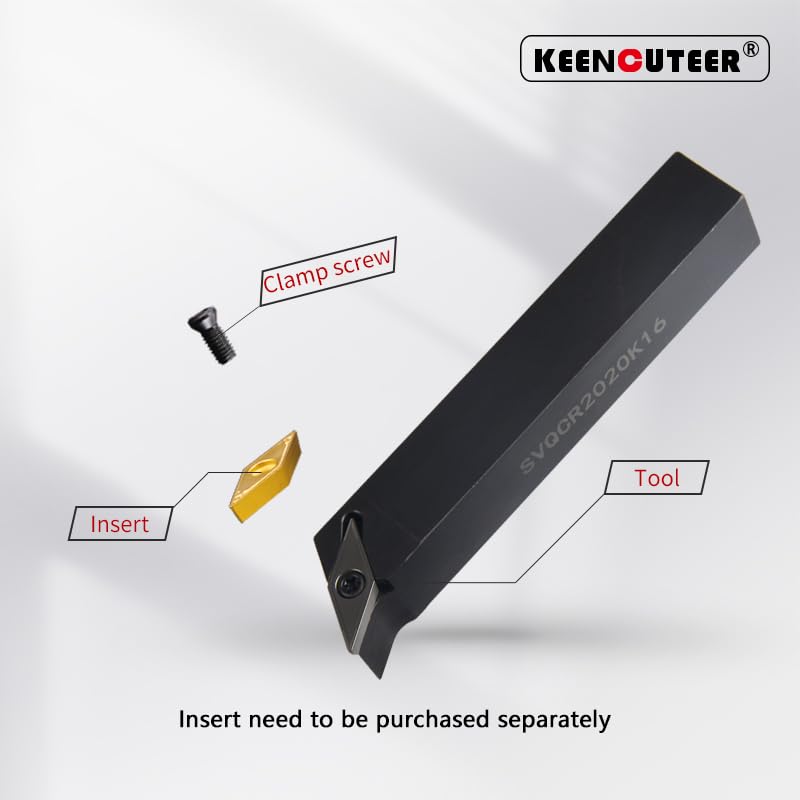1pc SVQCR1616H11 SVQCR1616H16 SVQCR2020K16 SVQCR2525M16 External Turning Tool SVQCR Cutter Bar CNC Lathe Bar Turning Holder(SVQCR1616H11)