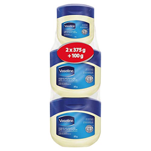 Vaseline Original Petroleum Jelly, 375g+375g+100g (value pack)