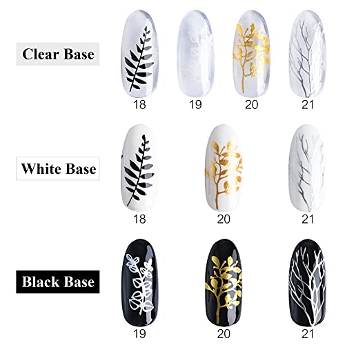 4 Farben Nagellack Set bunter metallische farbe glitzer Stempeln polnischen Detailliertes Gemälde Nagel Kunst DIY… – Bild 3