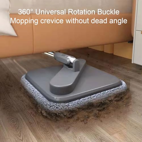 CDQL Wischeimer-Set mit 2-teiligem Tuch, um 360 Grad Drehbares Mikrofaser-Wischwerkzeug, Trenndesign, Trocken- und Nass-Bodenwischset für den Heimgebrauch – Bild 5