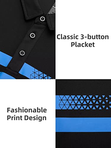 Marami Mens Polo Shirts Short Sleeve - Performance Golf Polo T Shirts Men Upf Dry Fit Wicking Casual Athletic Hiking Outdoor Collared Shirts Black Xxl #TOP4