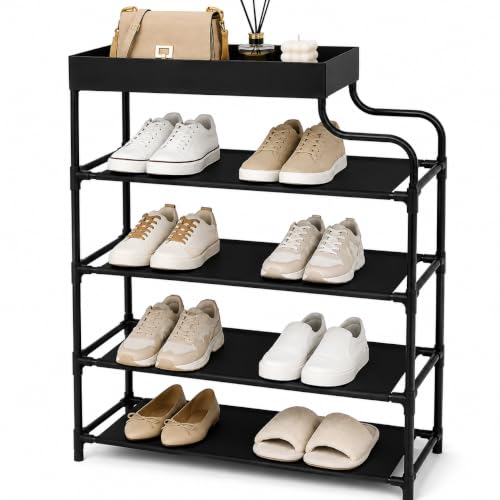 Sapateira Organizadora Multiuso 5 Prateleiras com Bandeja Superior Para 12 Pares de Sapatos e Objetos