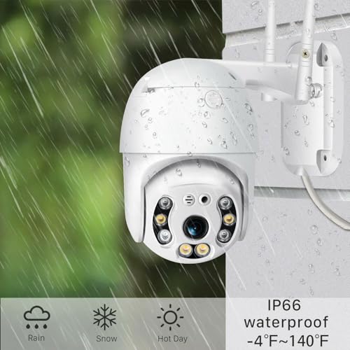 Image of TMY Full HD1080P Wi-Fi IP66 PTZ V380 PRO Camera Pan Tilt Surveillance Camera, Two Way Audio /Motion Detection /Best Night Vision /Waterproof CCTV Camera (TMY33)