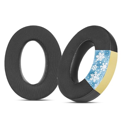 HAIZEEN Almohadillas de Gel de Enfriamiento Compatibles con Auriculares Sennheiser HD660S2/HD660S/HD650/HD600/HD6XX/HD58X/HD580/HD545/HD535, Almohadillas de Repuesto para Auriculares (Tejido de Seda)