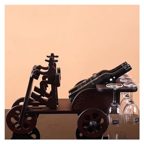 Soporte para botellas de vino de madera sólida miniatura 6
