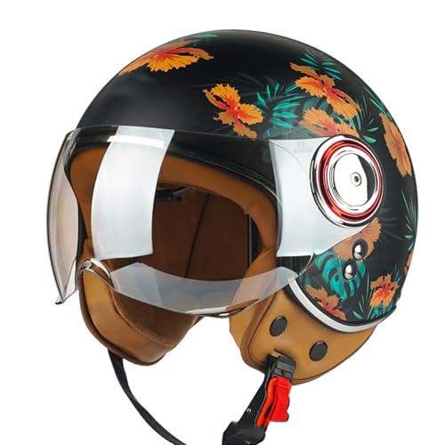 Casque jet rétro avec doublure amovible pour un entretien facile