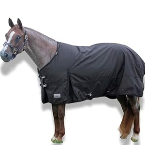 Jeffers Romper Stomper Turnout Blanket for Horses 66” – Durable 1680 Denier & 240g Mediumweight – Waterproof, Breathable Design, Adjustable Straps for Safety & Comfort, Ideal for milder Climate