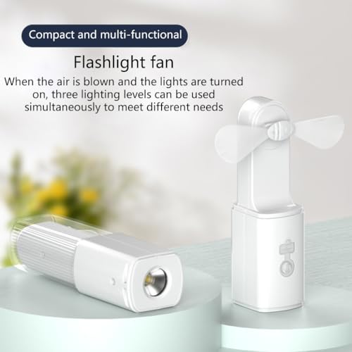 Lampe de poche portable avec ventilateur amovible compact pour l'extérieur