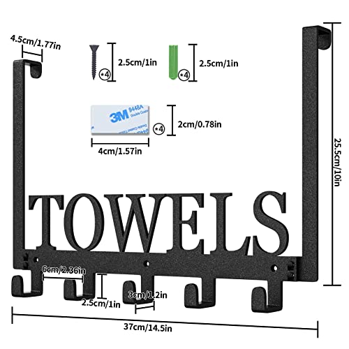 Joyoldelf Over Door Hooks Hanger, Door Hooks Without Drilling, Door Hanger for Hanging Coats Towels, Hats, Clothes - Image 3