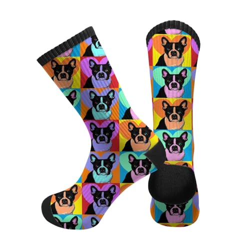 Image of MOLIAN Athletic Crew Cushion Socks Unisex Breathable Mid-Calf Socks for Running Workout