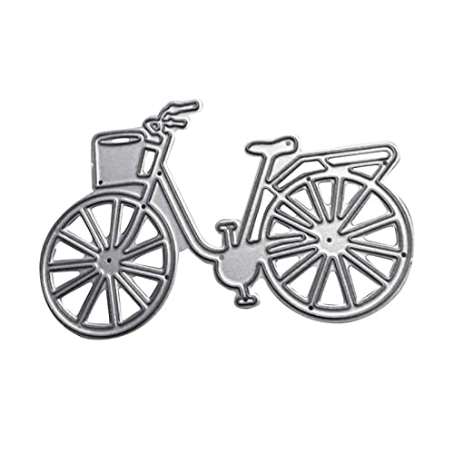 Yiifunfong Matrice de découpe en forme de vélo pour scrapbooking, gaufrage, carte de vœux Argenté Cover