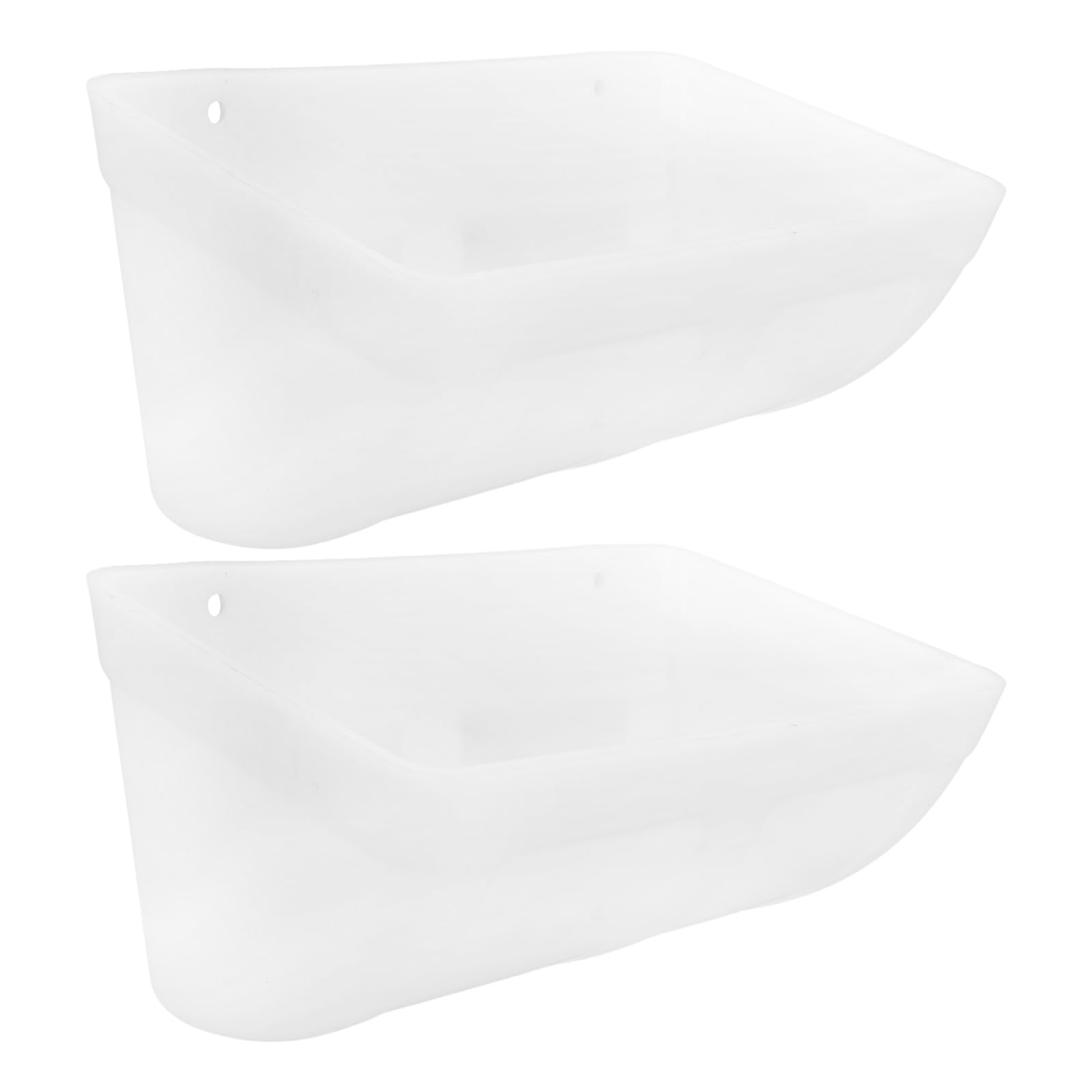 VALICLUD Lot de 2 Sets de Mangeoires à Poulets en Plastique Blanc Grosse Capacité à Suspendre pour Poulailler Récipient d'alimentation Polyvalent pour Volailles Chèvres et Animaux de