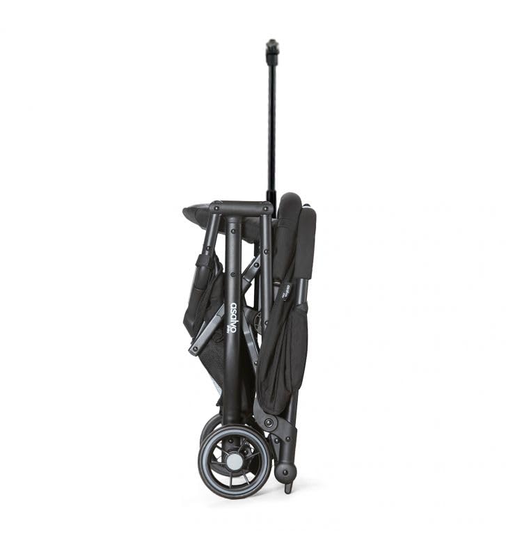 Asalvo TUMBUCTÚ Travel System, Carrito de bebé, Cochecito multifuncional, Silla de Auto Grupo 0+, Plegado Compacto con una Mano, Ligero, Seguridad y Comodidad, SPF50+, Carga máxima 23 kg, Negro