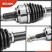 A-Premium Pair (2) Front CV Axle Shaft Assembly Compatible with Jeep Vehicles - Grand Cherokee 2005-2010 AWD, Commander 2006-2010 AWD 4WD - Fits Models without Limited Slip Differential