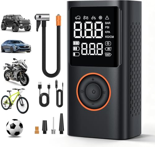 Gonfleur pneus portable 180 PSI sans fil LED jauge numérique 12V