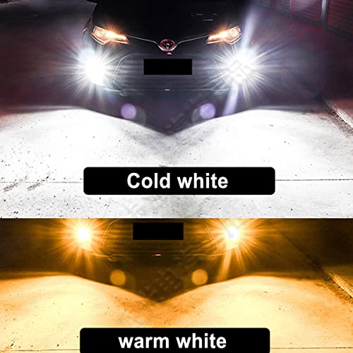 Mcdrlled H3 Led Fog Light Bulb Drl,9W 1500 Lumens Extremely Bright Bulbs Replacement For Cars,Trucks,3000K Warm White,Pack Of 2 #TOP5