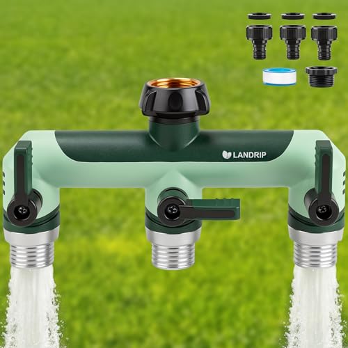 Landrip Wasserverteiler für Gartenschlauch, 3/4 Zoll Gartenschlauch Verteiler- Leckfrei, Kälte & UV-beständig, für Garten, Bewässerung, Wohnmobil, Innenbereich, Waschmaschine