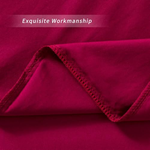 Image of Body Pillow Pillowcase with Zipper 1 piece,Wine Red,20 inchx54 inch