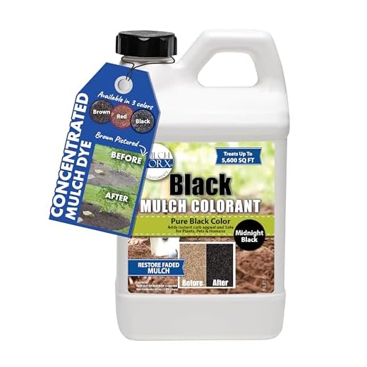 MulchWorx Black Mulch Color Concentrate - 5,600 Sq. Ft. - Pure Midnight Black Mulch Dye Spray