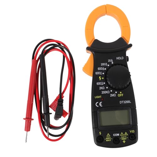 Hemobllo Pinza Amperimétrica Digital Multímetro Volt-ohm De Alta Precisión Pantalla Led, Protección Completa, Medición Ac/dc Para Electricistas Profesionales y Técnicos